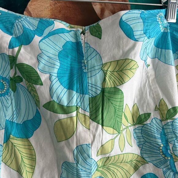 Y2K Floral A-Line Skirt - Blue and Green - Picture 13 of 15